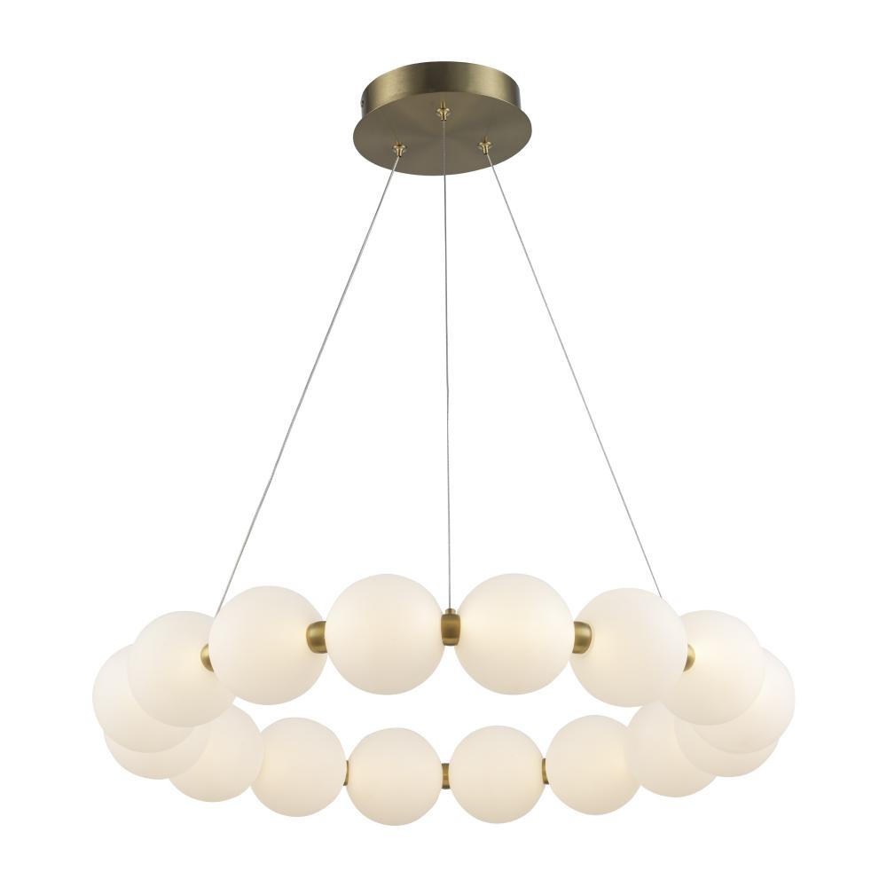 26" LED PENDANT-PEARL RING-SML